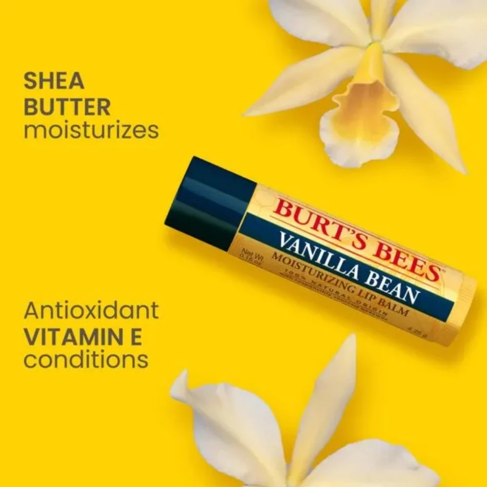 Burts Bees Best Lip Balm Favorite 4-pk  Vanilla Bean Strawberry Coconut + Pear